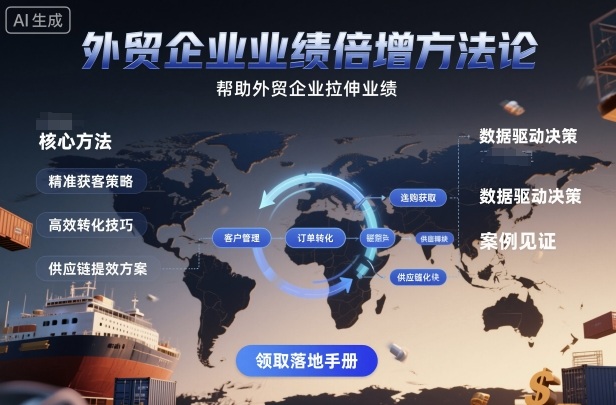 外贸企业业绩倍增实用指南 八步法搭建全链路经营增长体系