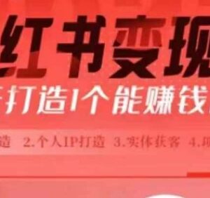 21天小红书博主实操课 新手小白从零打造可变现小红书账号-雨叶虚拟资源网