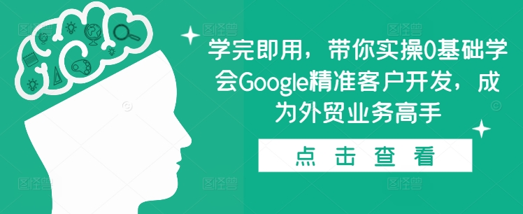 0基础Google精准客户开发实操教程 外贸业务能力提升指南