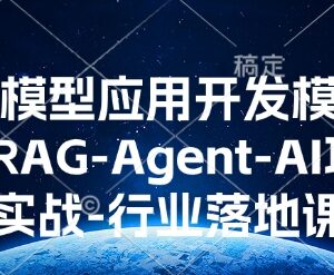 AI大模型应用开发实战课 含RAG/Agent训练及行业落地教程-雨叶虚拟资源网