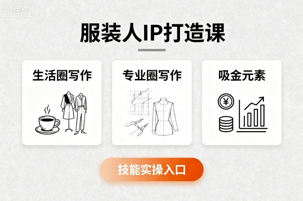 服装人IP打造系统课 文案创作吸金技巧及运营实操全攻略
