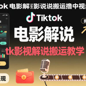 TikTok电影解说搬运赚中视频收益 完整操作教学指南-雨叶虚拟资源网