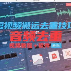 短视频搬运音频去重实用技巧 附详细操作教程及配套软件-雨叶虚拟资源网