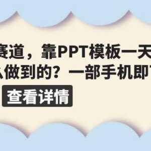 PPT模板蓝海变现项目实操教程 附99999份可直接使用模板资源-雨叶虚拟资源网