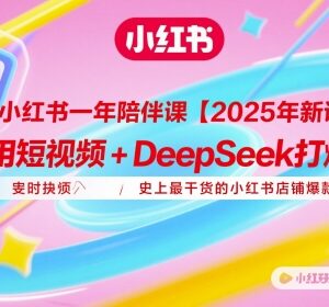 2025新版小红书一年陪伴课 用短视频+DeepSeek打造店铺爆款-雨叶虚拟资源网