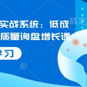 国际站运营实战系统课 低成本获客实现高质量询盘增长-雨叶虚拟资源网