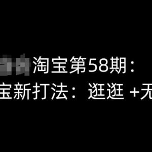 淘宝第58期运营培训课程 逛逛+无界新打法实操全解析-雨叶虚拟资源网