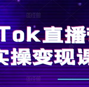 TikTok直播带货实操课 起号变现到团队搭建全流程教学-雨叶虚拟资源网