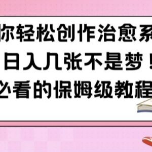 AI创作治愈系漫画保姆级教程 小白零门槛副业变现实操指南-雨叶虚拟资源网