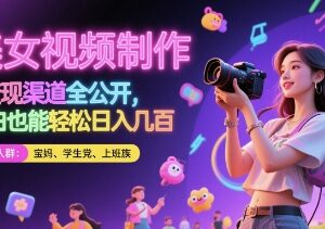 AI美女视频制作与变现方法全讲解 零基础新手也可快速上手-雨叶虚拟资源网