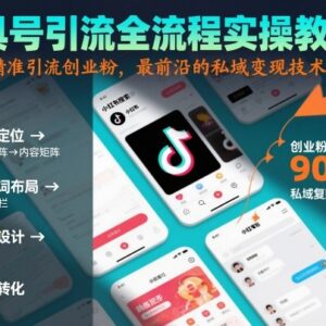 工具号全平台引流创业粉实操教程 私域变现全流程保姆级指南-雨叶虚拟资源网