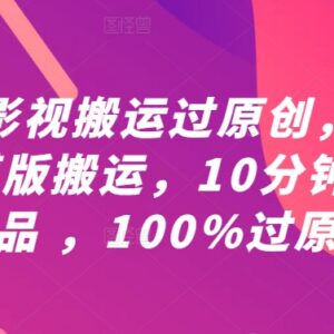 影视搬运过原创实操教程 用PR模板10分钟制作短剧短视频原创作品-雨叶虚拟资源网