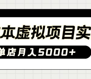 0成本虚拟项目实战全流程教程 手把手教你落地单店月入5k-雨叶虚拟资源网
