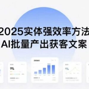 2025年普通人用AI批量产出获客文案 实体提效增收实操指南-雨叶虚拟资源网