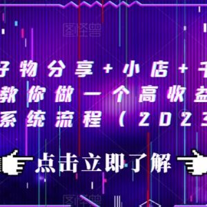 2023零基础好物账号运营 小店搭建千川投放全流程实操教程-雨叶虚拟资源网