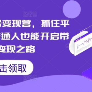 2024微信视频号变现运营课程 普通人从零学带货实操入门-雨叶虚拟资源网