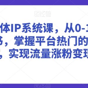 0基础学小红书美学自媒体运营 掌握平台逻辑实现涨粉变现-雨叶虚拟资源网