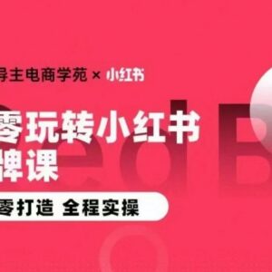 小红书电商运营实操全课程 从零到一掌握开店运营变现全流程-雨叶虚拟资源网