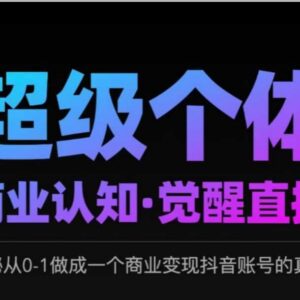 2025超级个体商业认知直播 教你从0到1做抖音商业变现账号-雨叶虚拟资源网