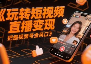 视频号短视频直播运营变现教程 零基础从0到1实操全攻略-雨叶虚拟资源网