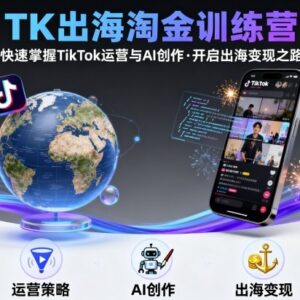 TikTok出海淘金训练营 掌握运营与AI技能开启海外变现之路-雨叶虚拟资源网