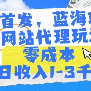 2024年蓝海AI网站代理玩法拆解 零成本副业盈利操作全指南-雨叶虚拟资源网