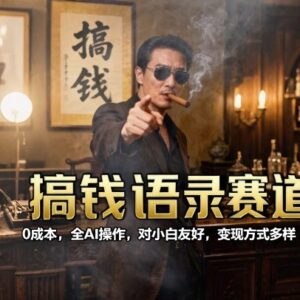 搞钱语录赛道0成本AI操作项目 小白友好多方式变现指南-雨叶虚拟资源网