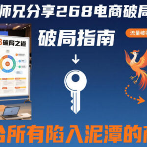 贾真分享268电商破局之道 适合陷入经营困境的中小商家参考学习-雨叶虚拟资源网