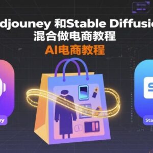 Midjourney搭配Stable Diffusion 多类目AI电商作图实操完整教程-雨叶虚拟资源网