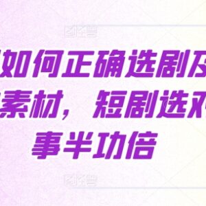 短剧推广选剧全攻略 正确挑选剧本及寻找爆款素材技巧-雨叶虚拟资源网