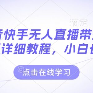 最新抖音快手无人直播带货玩法教程 零基础小白也能上手-雨叶虚拟资源网