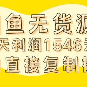 闲鱼无货源0成本实操全流程分享 实测单日利润可达1500元-雨叶虚拟资源网