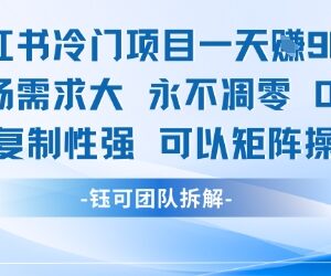 小红书冷门零成本赚钱项目拆解 需求大易复制可矩阵操作-雨叶虚拟资源网