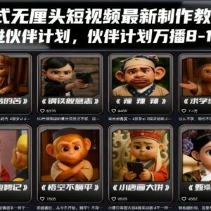 潮式无厘头短视频制作教学 可入伙伴计划万播收益8至10元-雨叶虚拟资源网