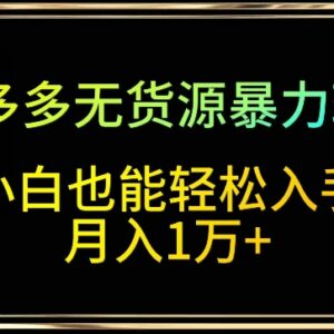 拼多多无货源抖上拼玩法教程 新手零基础可操作月入过万-雨叶虚拟资源网