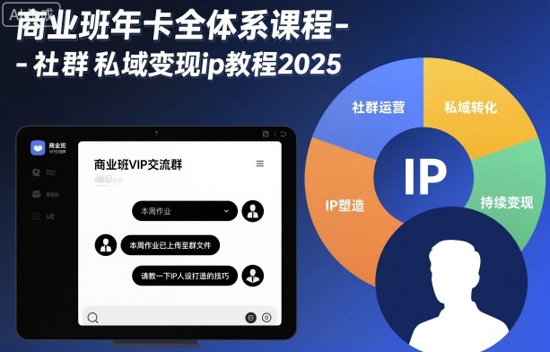 2025商业班年卡全体系课程 社群私域IP变现全套实操教程
