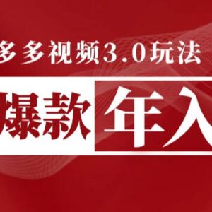 2024多多视频3.0带货玩法解析 低门槛操作新手可快速上手-雨叶虚拟资源网