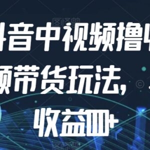 抖音中视频撸收益及视频带货玩法 零基础可操作单视频收益超千元-雨叶虚拟资源网