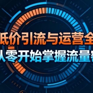 淘宝低价引流与运营实操全攻略 从零掌握店铺流量获取方法-雨叶虚拟资源网