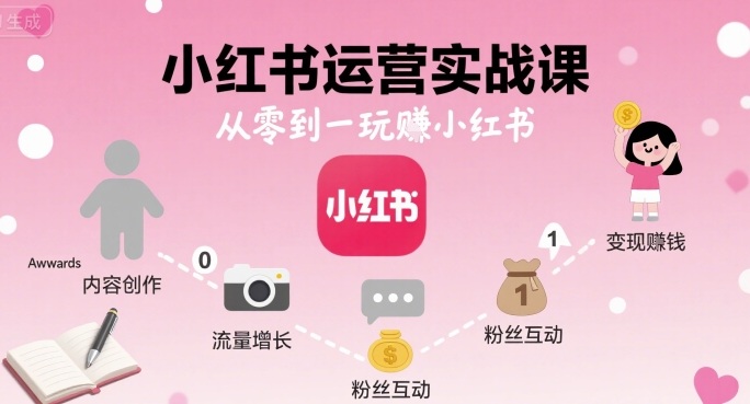 从零到一学小红书运营实战课 掌握开店选品带货全流程