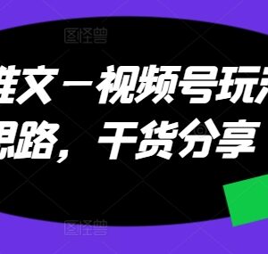小说推文视频号运营玩法及思路 新手入门实操干货分享-雨叶虚拟资源网
