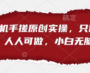 短剧手机手搓原创实操指南 仅需一部手机小白可轻松上手-雨叶虚拟资源网