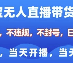 2025淘宝无人直播带货8.0实操教程 小白合规开播当天见收益-雨叶虚拟资源网