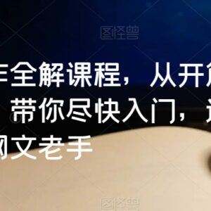 网文写作全解课程 从入门到签约全阶段写作技巧详解-雨叶虚拟资源网