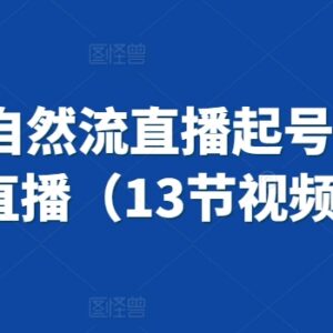 抖音3天自然流直播起号教程 含短视频+直播运营13节系统课-雨叶虚拟资源网
