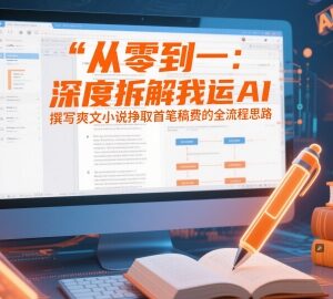 零基础用AI写爽文赚稿费 首笔稿费获取全流程思路拆解-雨叶虚拟资源网