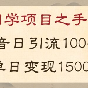抖音国学项目新玩法详解 精准引流与高变现实操技巧分享-雨叶虚拟资源网