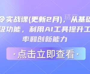 AI指令实战全阶课程 从基础到高阶实操掌握AI工具提效增能-雨叶虚拟资源网