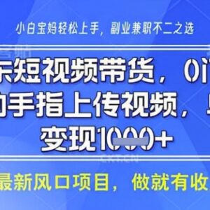 京东短视频代运营项目全解 无需拍剪直播小白可轻松上手-雨叶虚拟资源网