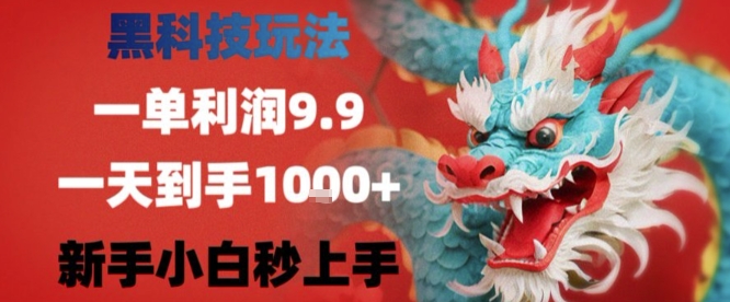 零门槛9.9元单利润信息差项目 新手小白可轻松上手实操指南